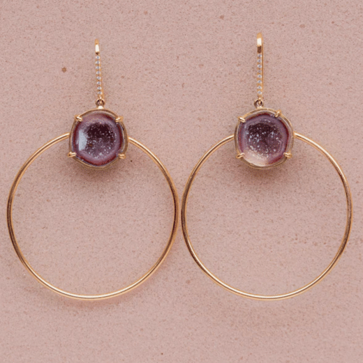 Jade Earrings Bordeaux - Karolin Van Loon